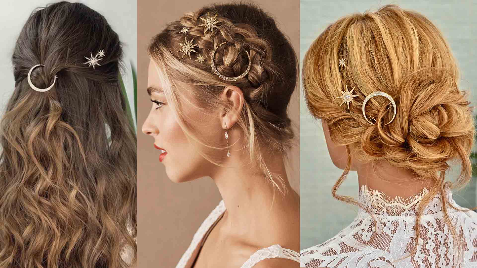⭐️GORGEOUS! 3-Pack Silver Moon Star Celestial Hair Chains Accessories 17” each il_fullxfull.4629562512_bxq4.jpg main image 3