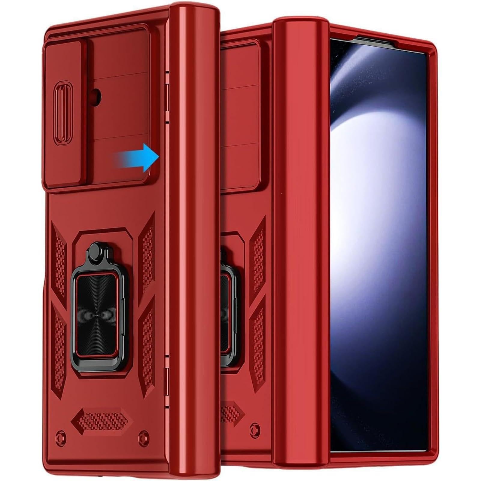 Custodia Cool Per Samsung Galaxy Z Fold 8 Ultra, Anello Cerniera Militare
