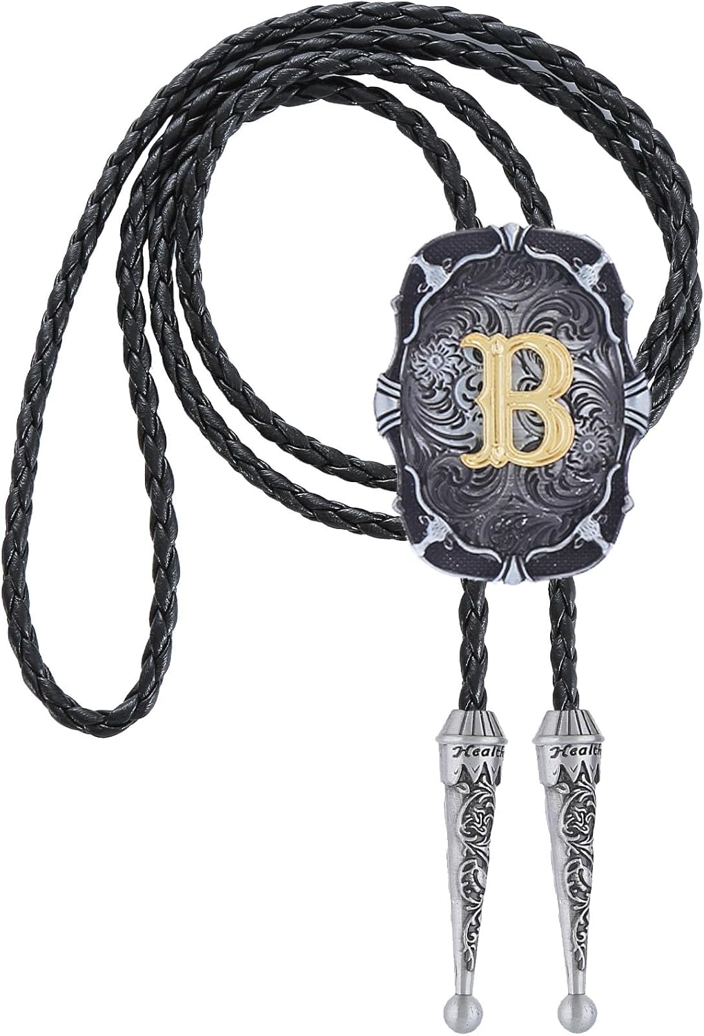 Btilasif Bolo Tie for Men, Initial Letter A-Z Western Cowboy Bolo Ties Neckties, Cowboy Accessories for Men Women