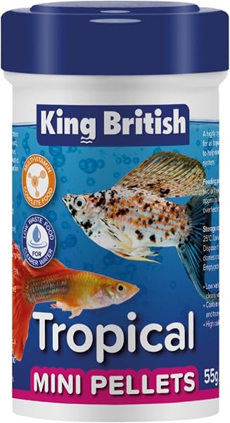 King British – Tropical Fish Flake 55g – Multi-Vitamin Complete Food – Clear Water Formula Natural Ingredients – For Tropical & Other Aquarium Fish - 5