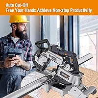 Vista 7 de MAXXT Sierra de cinta con base de aluminio ligero, sierra de cinta de corte profundo de 10 amperios y 5 pulgadas, sierra portátil automática