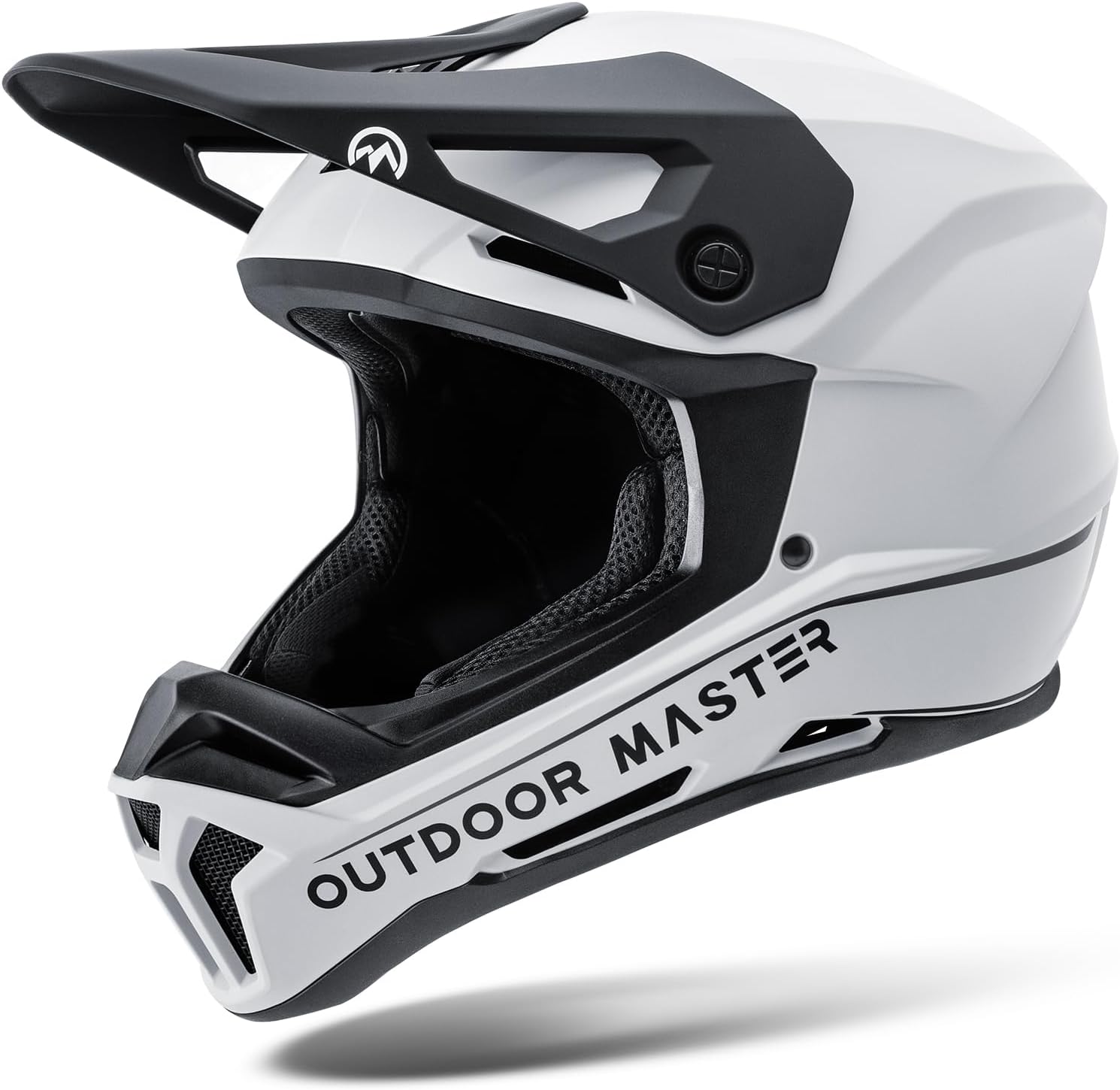 OutdoorMaster Full Face Mountain Bike Helmet for Men & Women - Durable, Impact Resistant, Ventilated, Adjustable Visor - Downhill Race BMX MTB Helmet