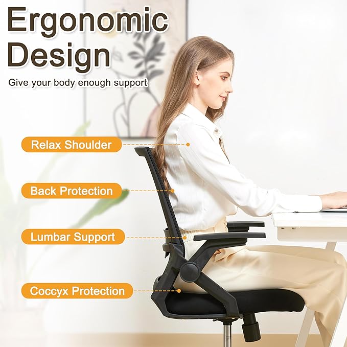 Silla de Oficina Ergonómica con Respaldo Reclinable y Apoyab miniatura 3