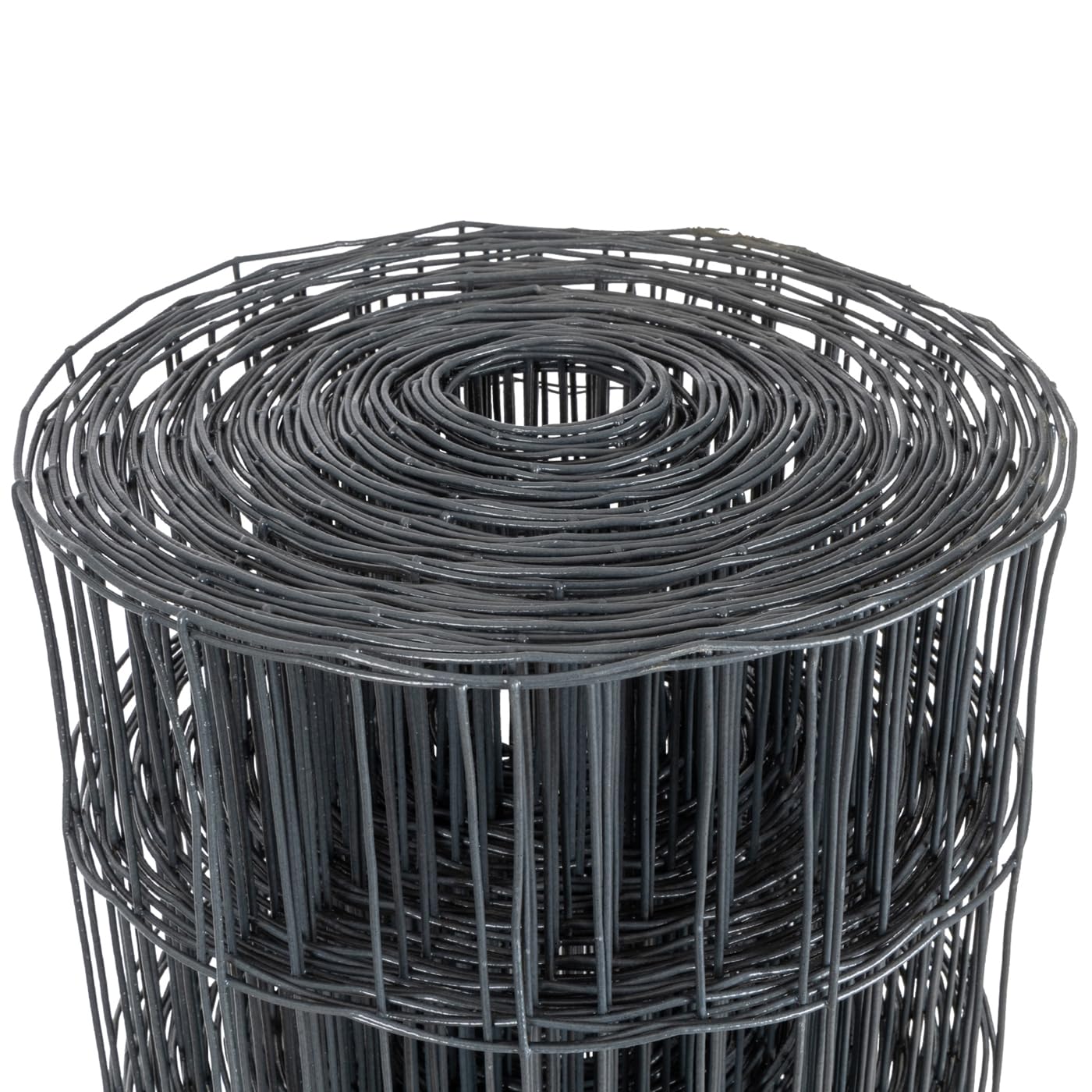 VOSS.garden 25m Gitterzaun 120cm Premium Maschendrahtzaun 100x75mm Gartenzaun Anthrazit Wetterfest Punktgeschweißt