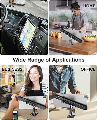 Security Car Tablet Mount, Industrial Heavy Duty Tablet Holder Anti-Theft