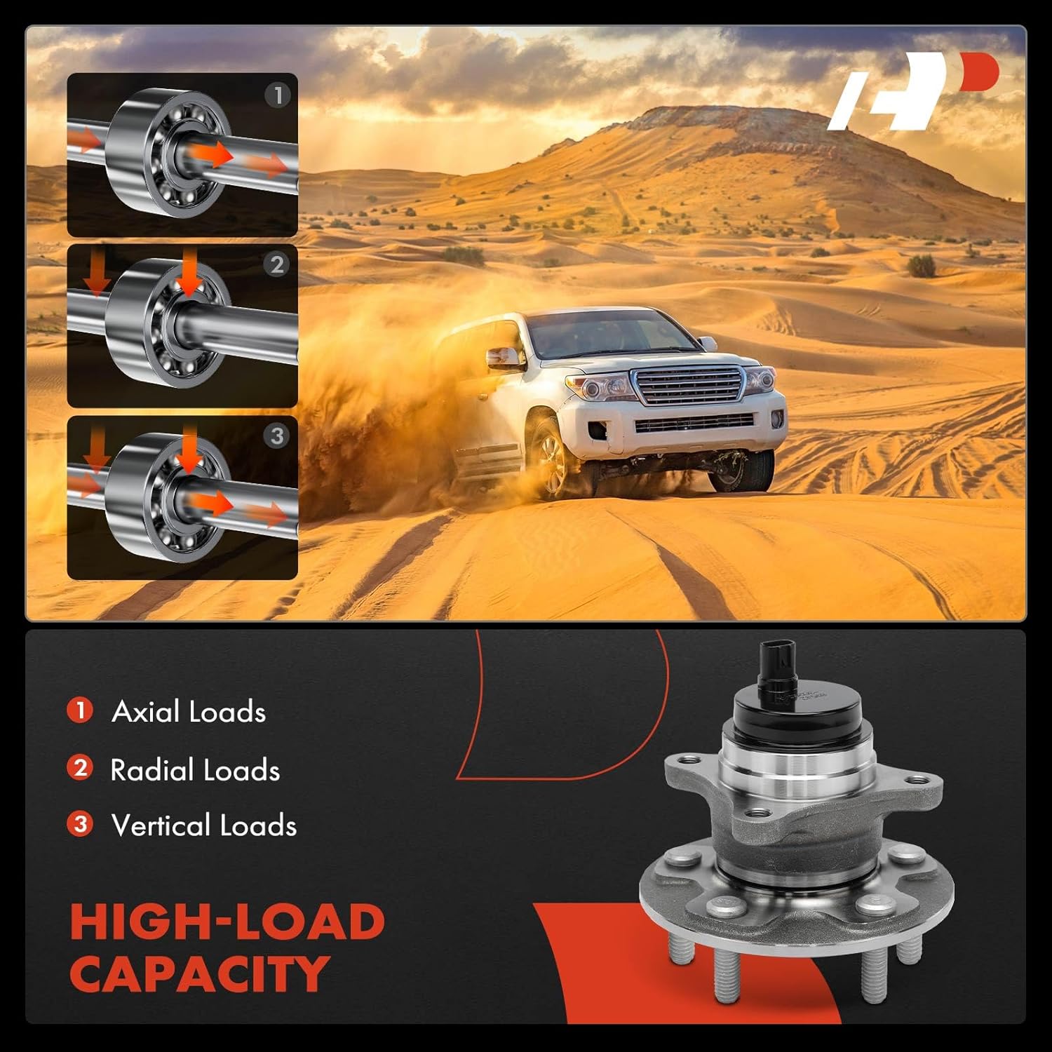 A-Premium 2 x Front Wheel Bearing and Hub Assembly with ABS & 5-Lug Compatible with Lexus GS F 2016-2020, RC F 2015-2023