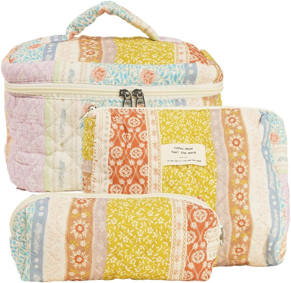 Dahlia Trousse De Voyage En Toile à Motif Floral Bordeaux Et Blanc Avec