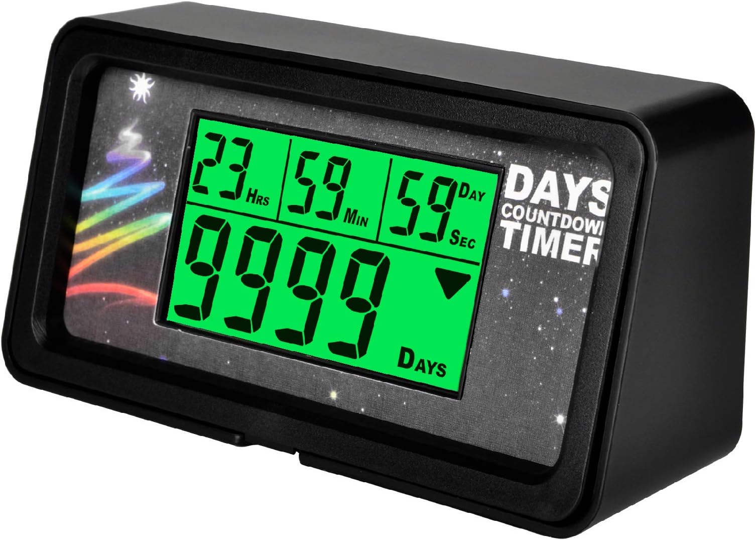 Jayron Backlight Digital 9,999 Days Countdown Timer Big LCD Display Count Down for Retirement Wedding Vacation Christmas Event Classroom Cruise