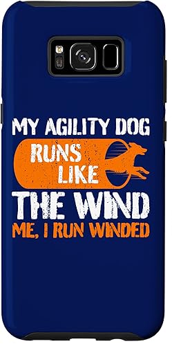 Galaxy S8+ Dog Agility Handler - My Dog Runs - Funda divertida para perros