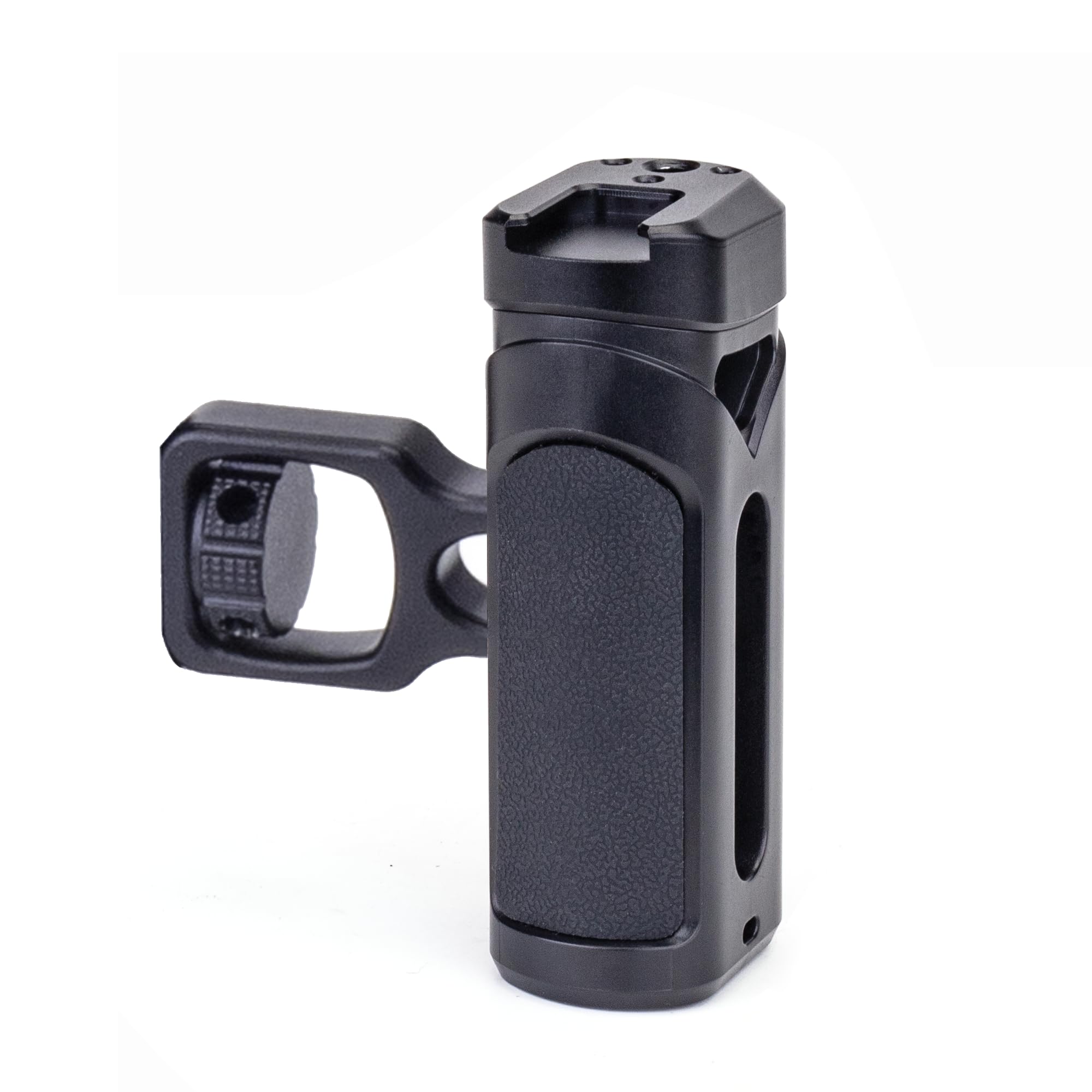 Zeadio Maniglia laterale regolabile per fotocamera con manopola da 1/4"-20 e supporto per slitta fredda per fotocamere DSLR mirrorless, supporto per telefono, per registrazione, treppiede Vlog, kit di