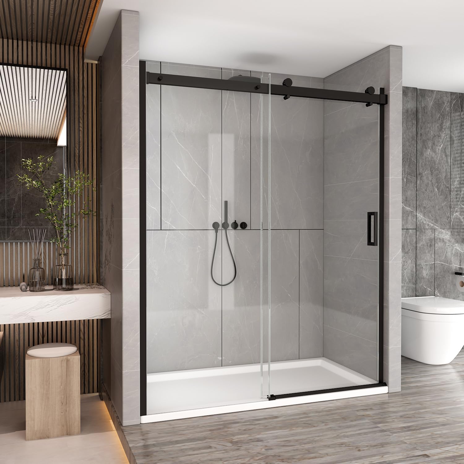 sunrosa-semi-frameless-glass-shower-door-60-w-x-76-h-single-sliding