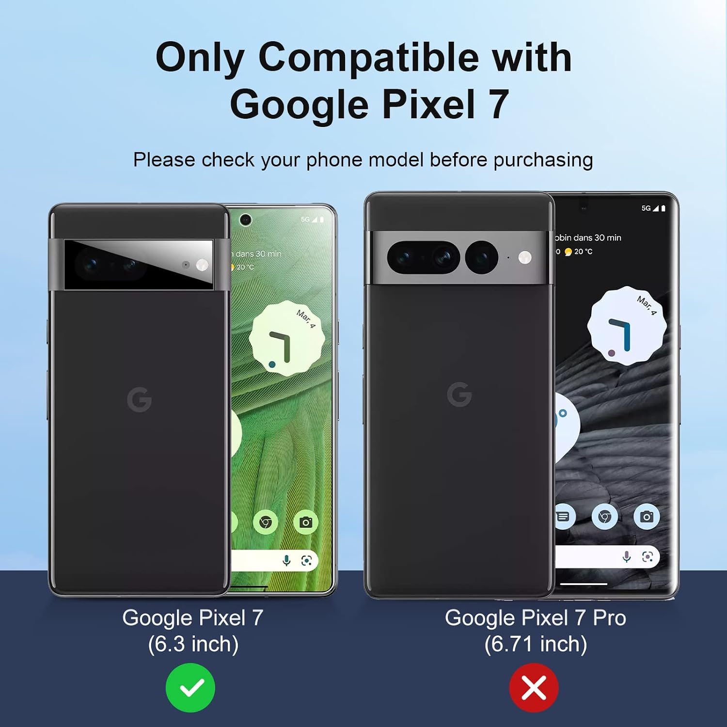 LK [3+2 Pack] for Google Pixel 7 Screen Protector, 3 Pack Screen Protector with 2 Pack Camera Lens Protector [Fingerprint Unlock Compatible] 9H Tempered Screen Protector Google Pixel 7, Case Friendly