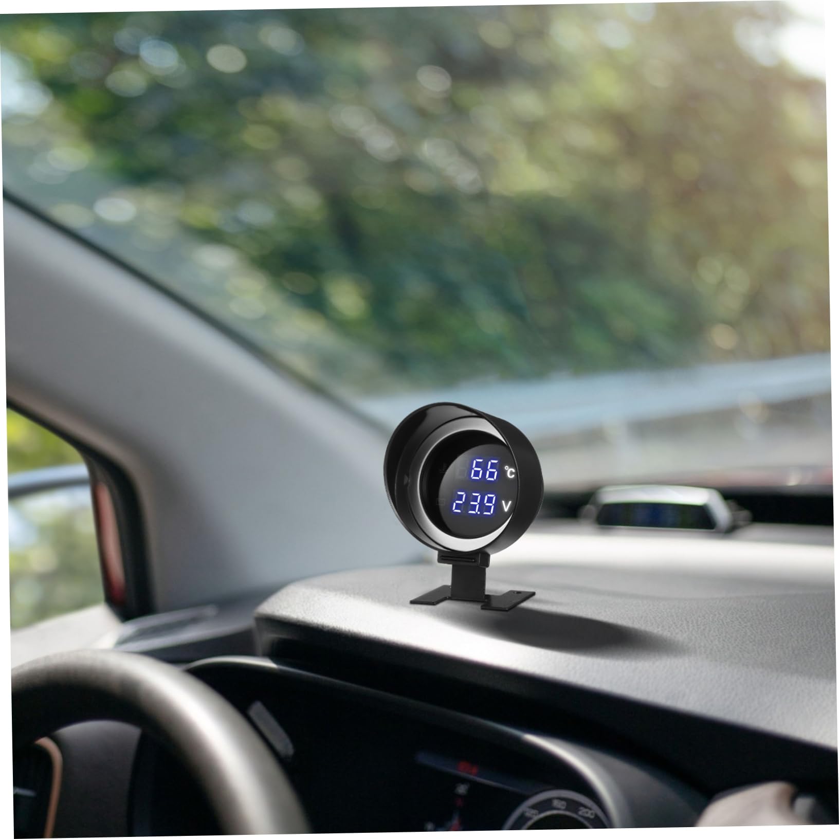 Gatuida Misuratore Temperatura Acqua e Voltmetro Digitale Strumento Compatibile per Auto Camion Display LED Chiaro e Installazione Facile
