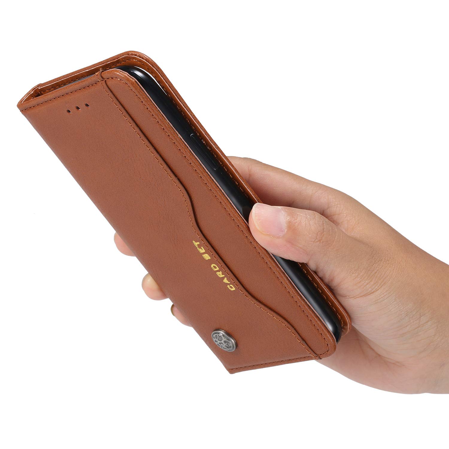 Custodia per Il Portafoglio per Samsung Galaxy S22/S22 Plus/S22 Ultra, Supporto per Flip Card a Flip in Pelle retrò TPU Interno Protettivo Protettivo
