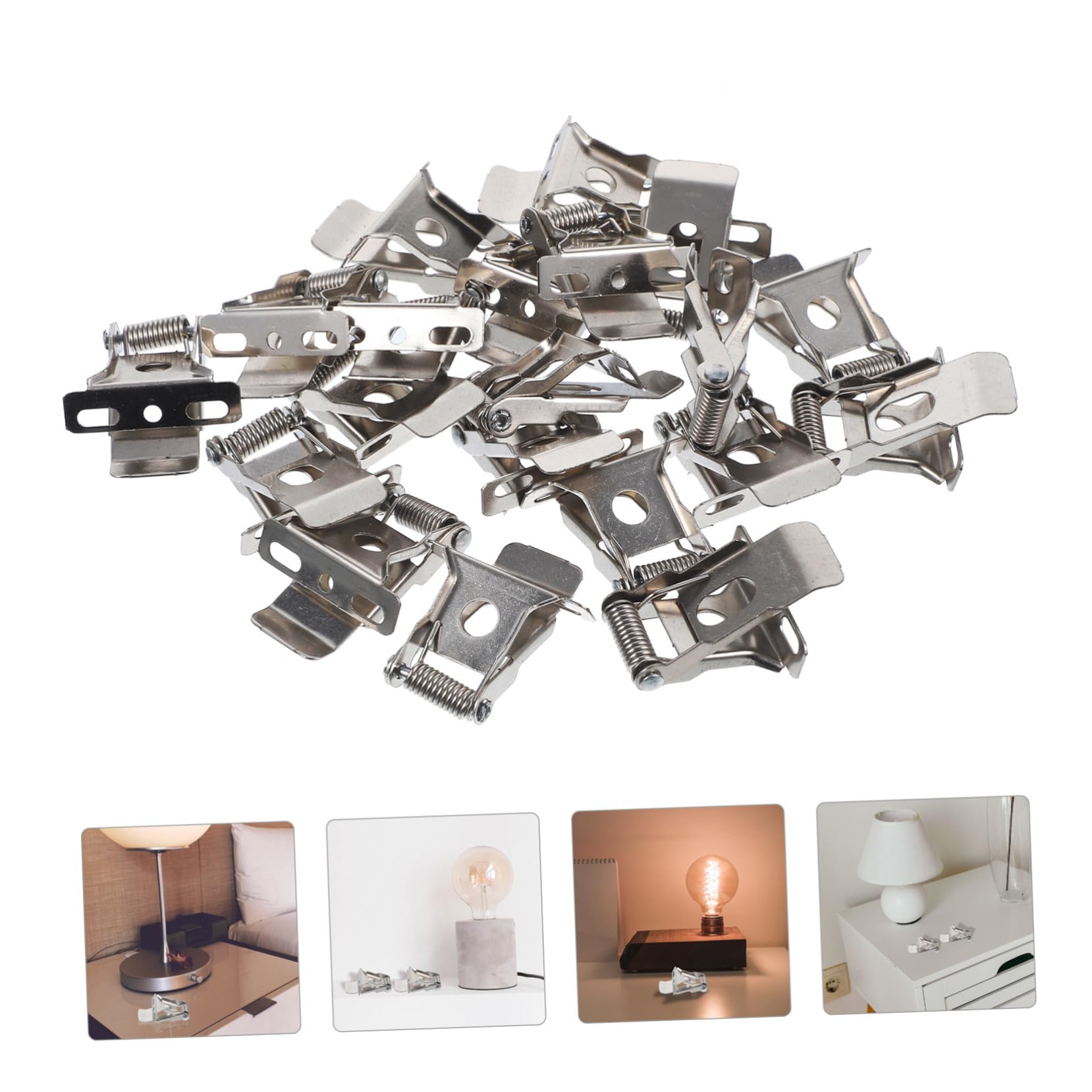 60 Teiliges Federklemmen LED Panel Lampenclips Stabile Federklammern zur Befestigung von Einbauleuchten und Downlights Rostbeständig Einfach zu Montieren für Recessed Light
