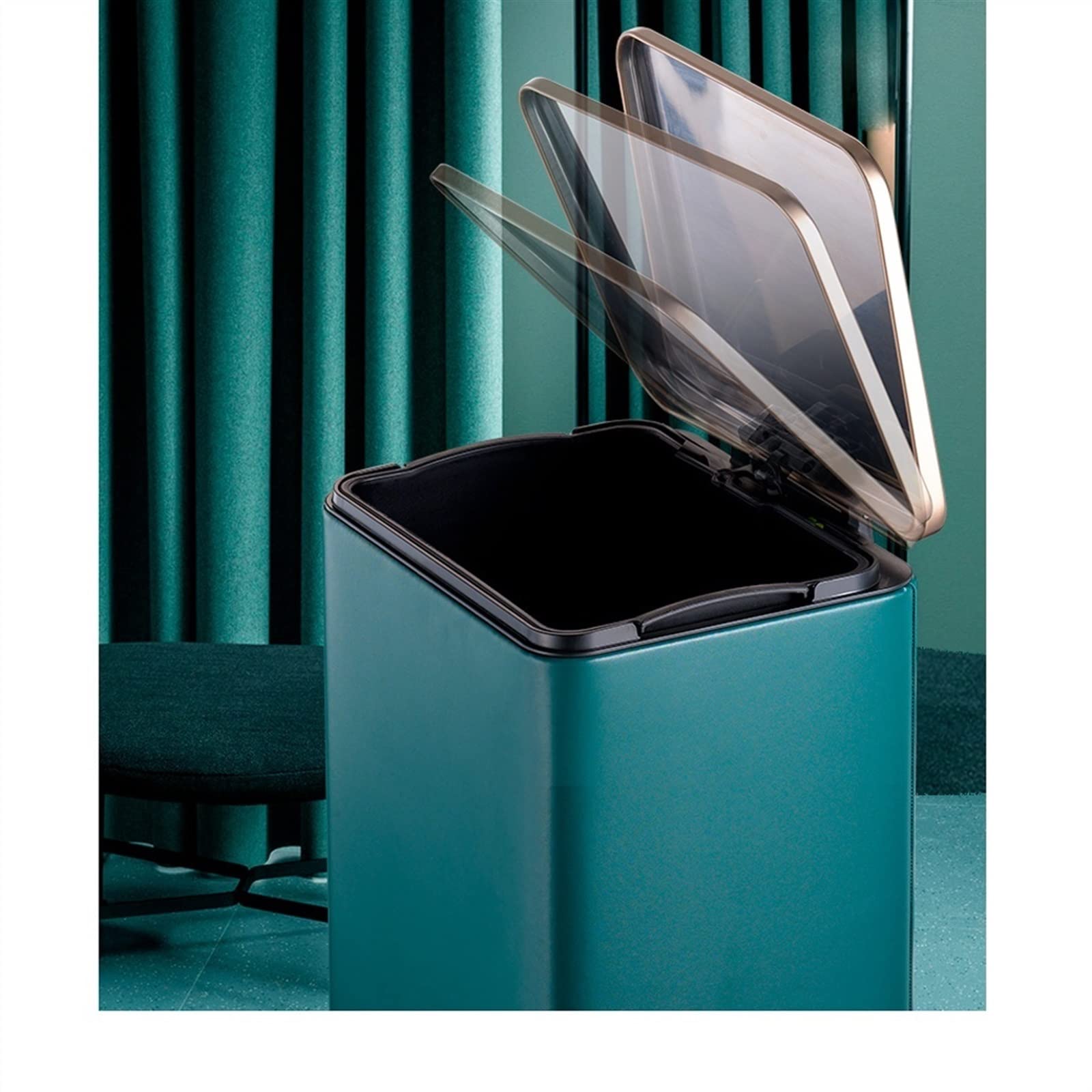 Mülleimer 15l // 21l Mülleimer Home Foot Mülleimer mit Abdeckung Küche Schlafzimmer mit Abdeckung Abfallkorb Büro Papierkorb mit großer Kapazität Papierkorb(15L)