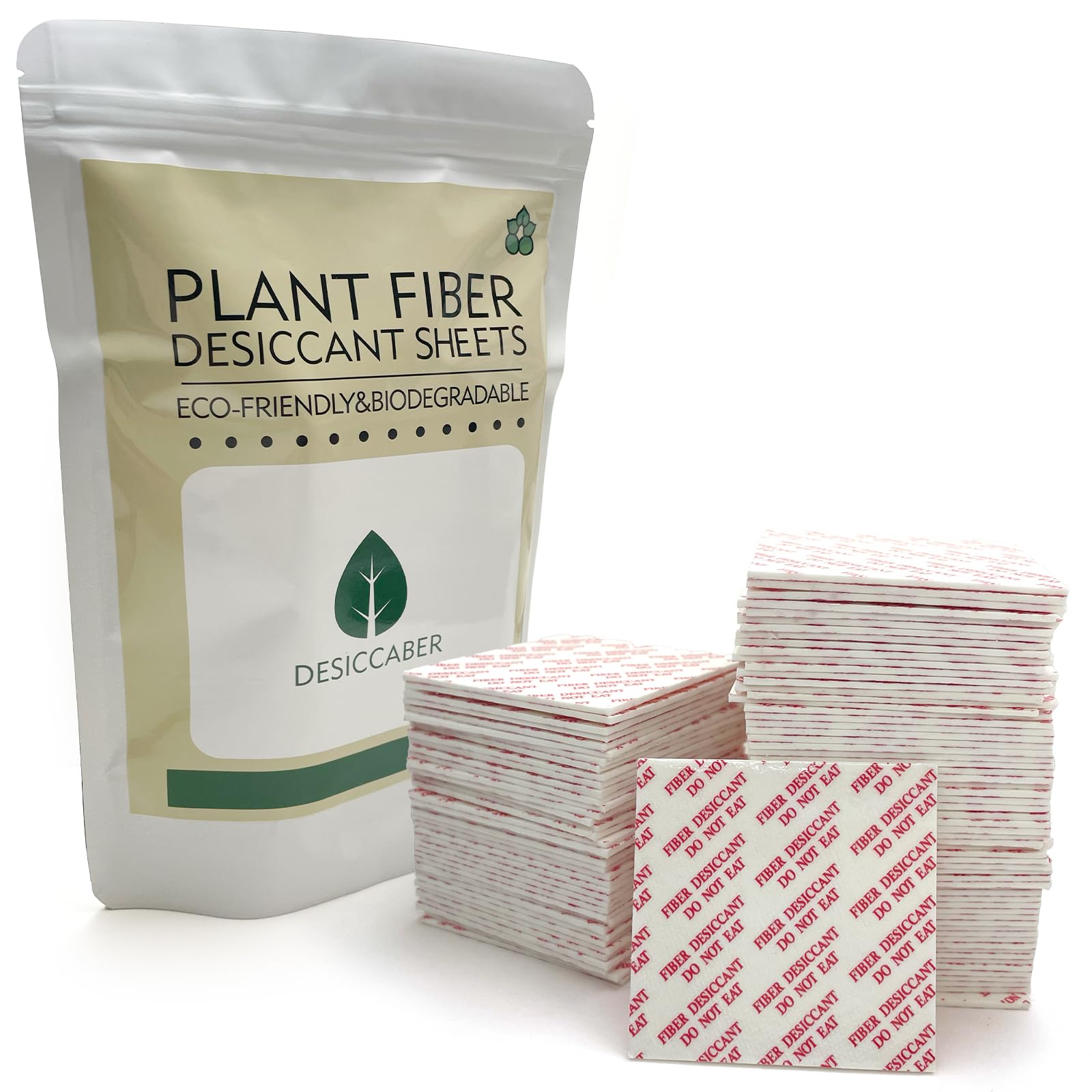 100 Pack - Desiccant, Plant Fiber Desiccant, Biodegradable and Environmentally Friendly Desiccant, Alternative to Silica Gel Bags for Food,