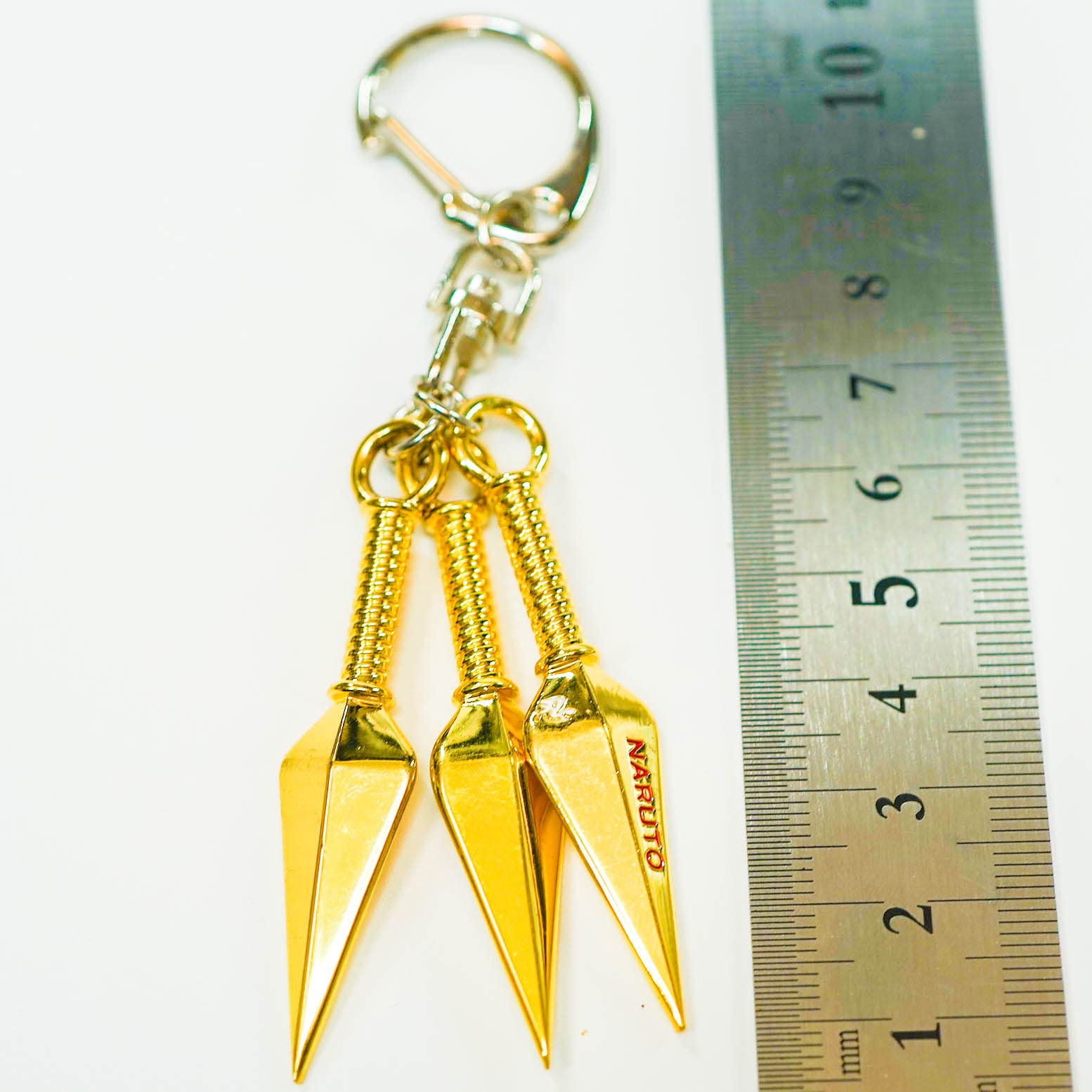 Amazon.co.jp: キーホルダー 渦巻ナルト クナイ金3つ 武器 刀 グッズ