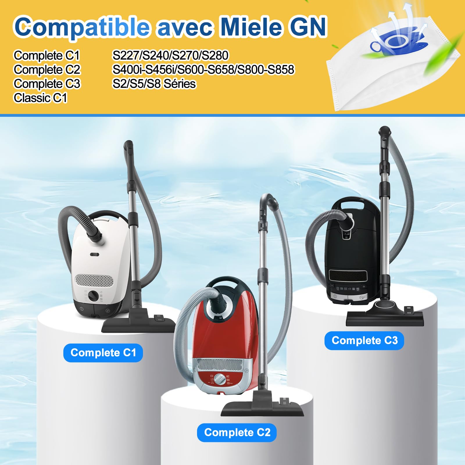 Miele COMPLETE C3 Stofzuigerzakken Kopen? | 8 stuks voor €8,95 Miele COMPLETE C3 Stofzuigerzakken Kopen? | 8 stuks voor €8,95