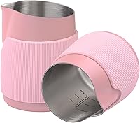 Vista 11 de Normcore Jarra de Leche Sin Mango - Jarra de Vapor Espresso con Boquilla Redonda - Jarra de Espuma de Leche de Acero Inoxidable 18/8, Antiadherente