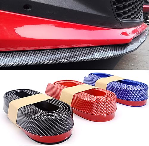 Miniatura 6 de Protector de parachoques delantero de automóvil, autoadhesivo, divisor automático, alerón de goma, alerón de borde de 8.2 ft8.2 pies (fibra de