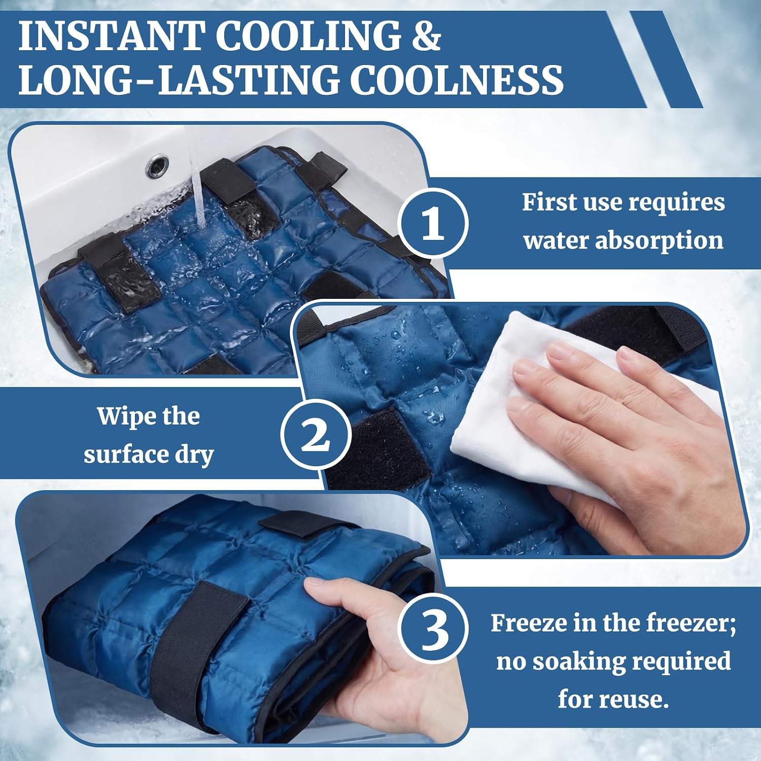Cuffbow Ice Pack Cooling Vest for Men & Women, Vests Lightweight, Adjustable Change Reusable Cooling Vest for Weather