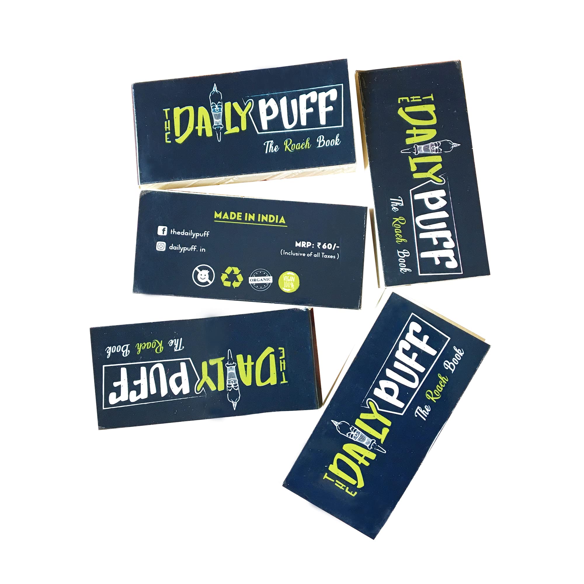 THE DAILY PUFF Premium Perforated Roach Filter Tips/Roach Books (Pack of 5/10/20) (Perforated White, 5)