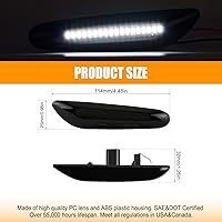 Vista 5 de Gempro Luces LED de señalización lateral blanca secuencial para BMW E84 E81 E82 E87 E88 E90 E91 E92 E93 E46 E53 X3 E83 X1 lente de humo, 2