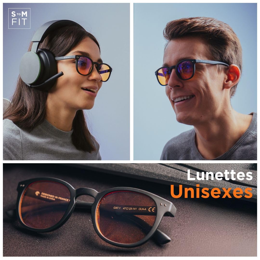 Horus X • Lunette Anti Lumiere Bleue | Lunettes Anti Lumiere Bleue | Homme Femme Anti Fatigue Migraine Oculaire | Urban V3