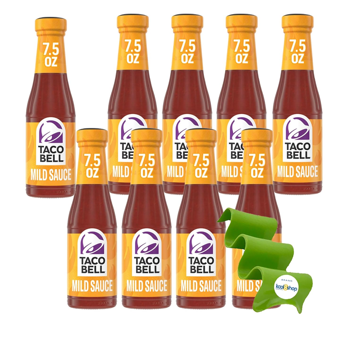 Tacoo Sauce Fire 7.5 oz Glass Bottle 9 pk + 1 piece Taco Stand by KOOL8SHOP Infinite Deals