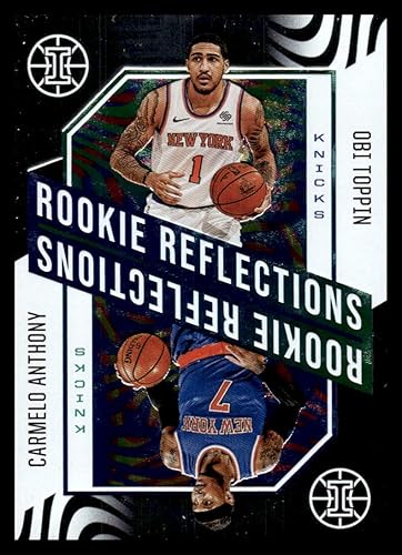 2020-21 Panini Illusions Rookie Reflections #11 Carmelo AnthonyObi Toppin NM-MT New York Knicks Basketball Trading Card