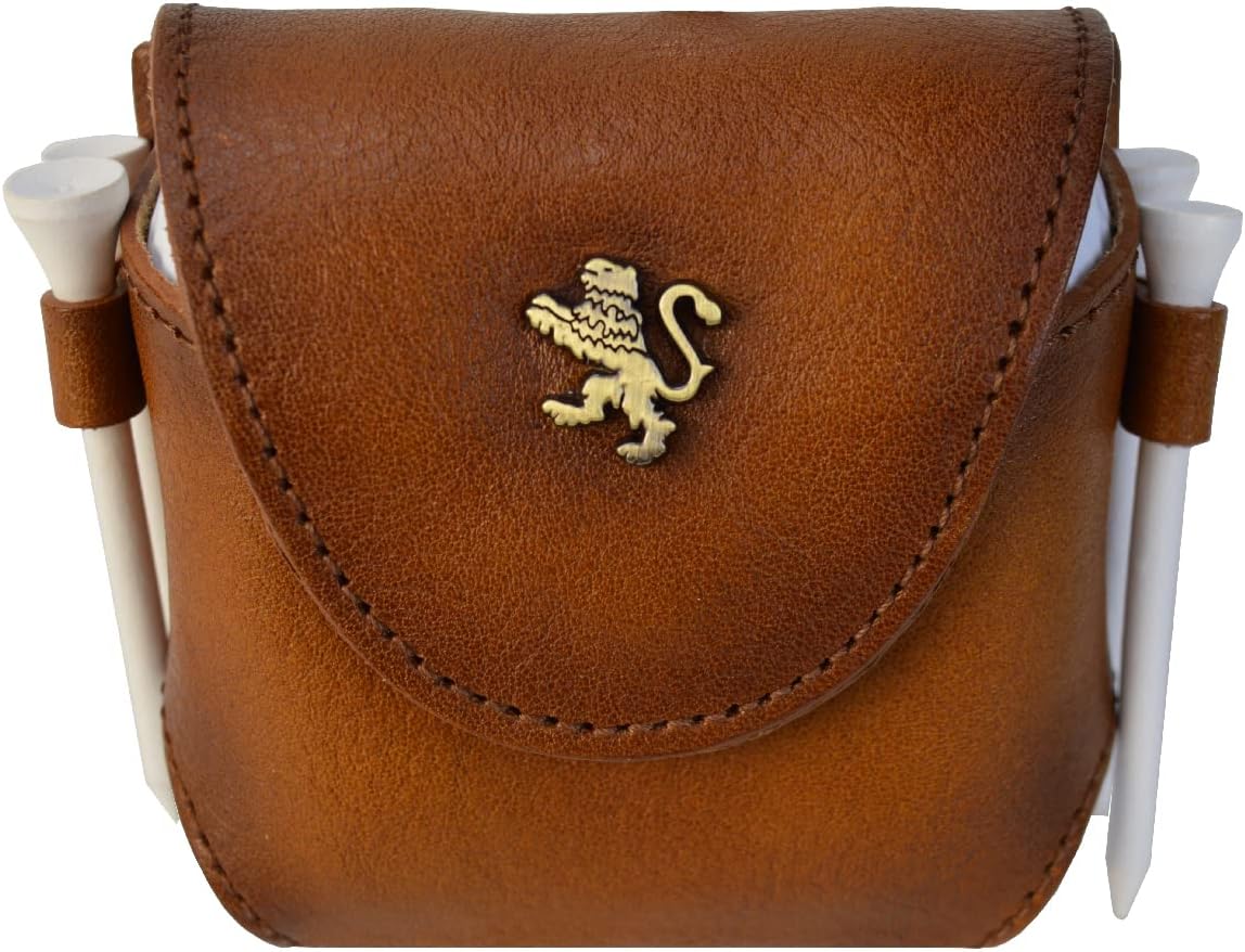 Pratesi Leather, Leather Bag Punta Ala 4 golf balls case B411