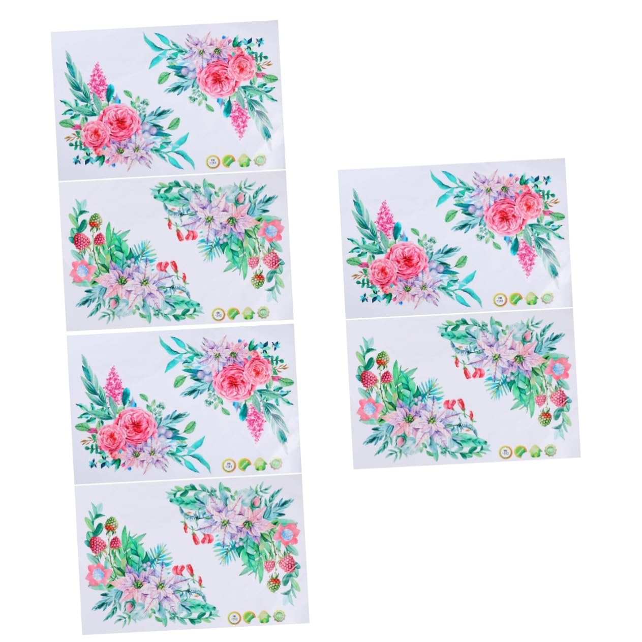 Pegatinas de nevera de flores ifundom decorativas para azulejos de cocina