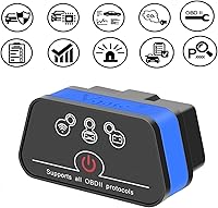 Vista 4 de Vgate iCar2 OBD2 Scanner Scan Tools Interface Wi-Fi Adapter Check Engine Light Car Diagnostic Tool for iOS & Android Auto Sleep (Blue)