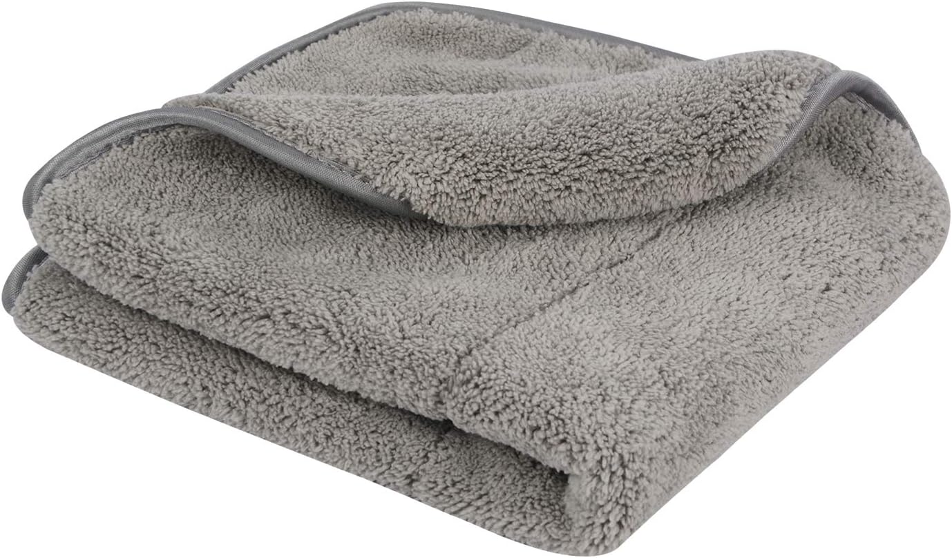 SINLAND Microfiber Auto Cleaning Cloth - Double Sided, Fleece Free, High Absorbent, Multi-Purpose Dry Towel for Auto Litchen, Home and Office Cleaning, 16 x 16 Inches