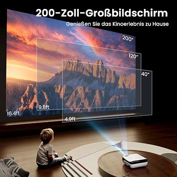 HAPPRUN Projector 4K Native 1080P Projector with Bluetooth 5.1 & Hi‑Fi