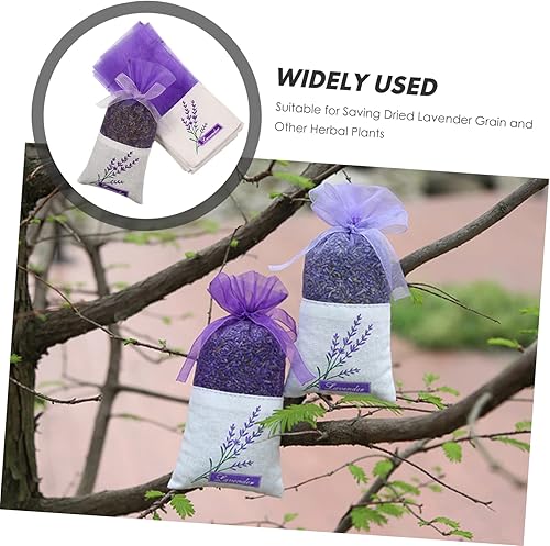 Miniatura 8 de BESPORTBLE Bebé 30pcs Sachet Bolsas Vacías Flor Impresión Sachet Bolsa para Lavanda, y - Novia Púrpura Claro