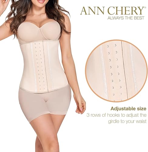 Miniatura 2 de Ann Chery - Cinturón de entrenamiento para la cintura con 3 ganchos, látex, color negro