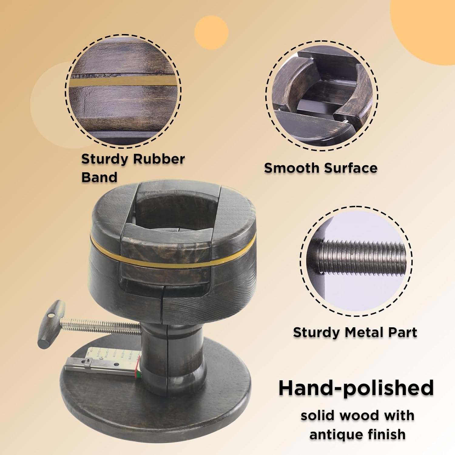 Wooden Hat Stretcher & Hat Block – Adjustable Hat Shaper for Cowboy & Fitted Hats