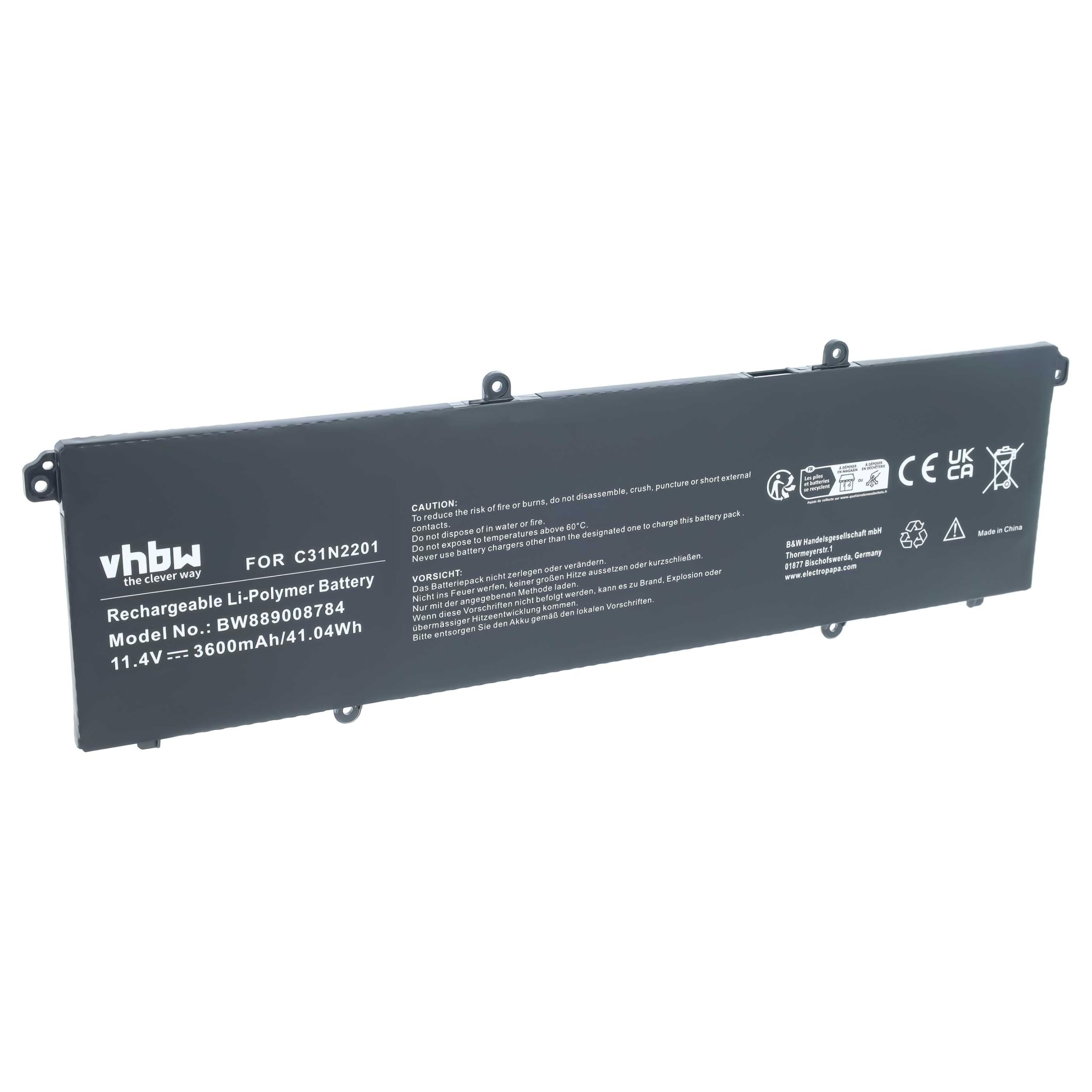 vhbw Batería Compatible con ASUS VivoBook S1605VA, S1605VA-MB178W
