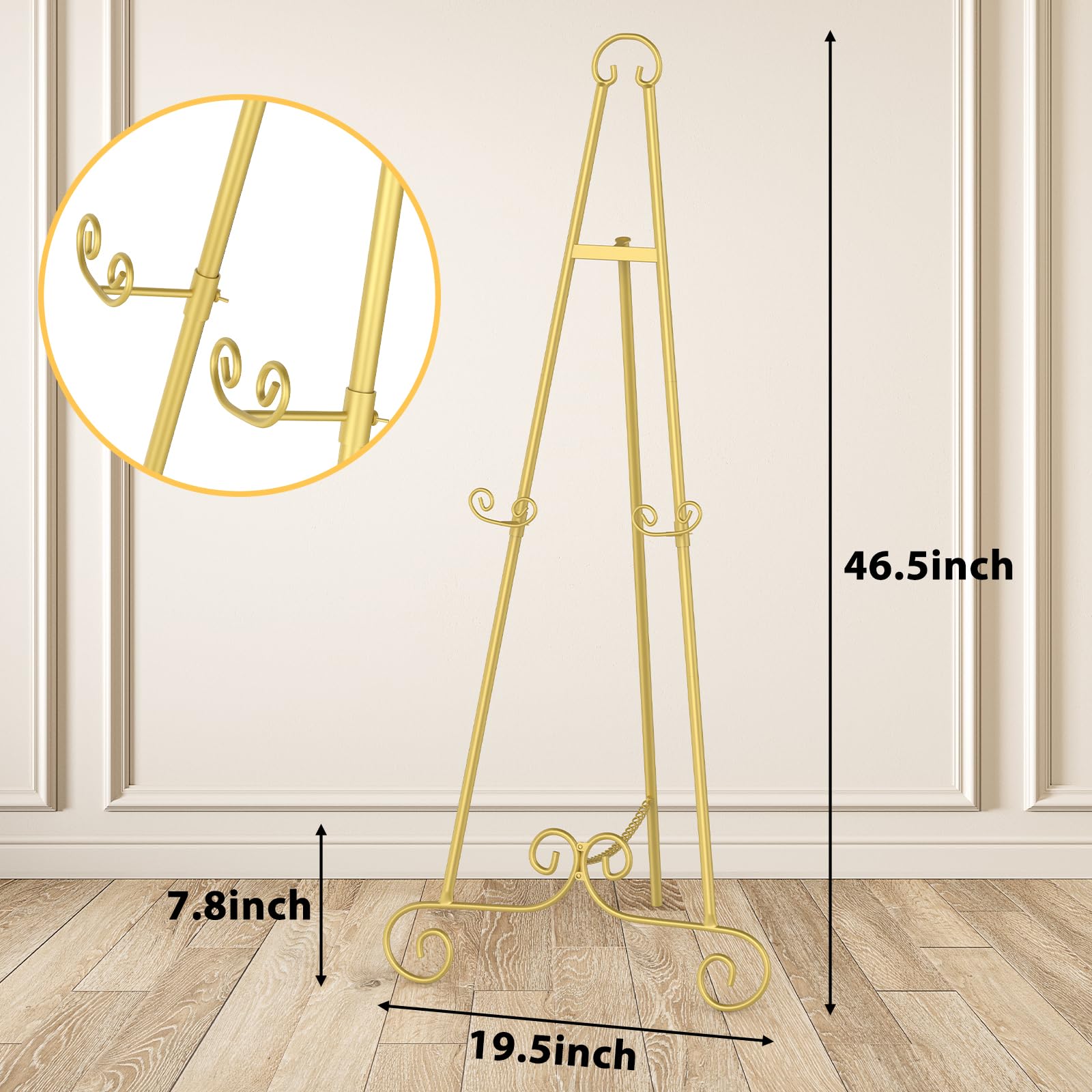 Amazon.co.jp: 看板用イーゼル、高さ118cm、金属製大型フロア
