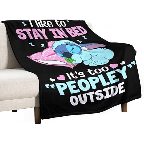 sujie Anime Blanket Ultra-Soft Comfortable Blankets Flannel Fits Couch Sofa Office Suitable for All Season 50"X40" A