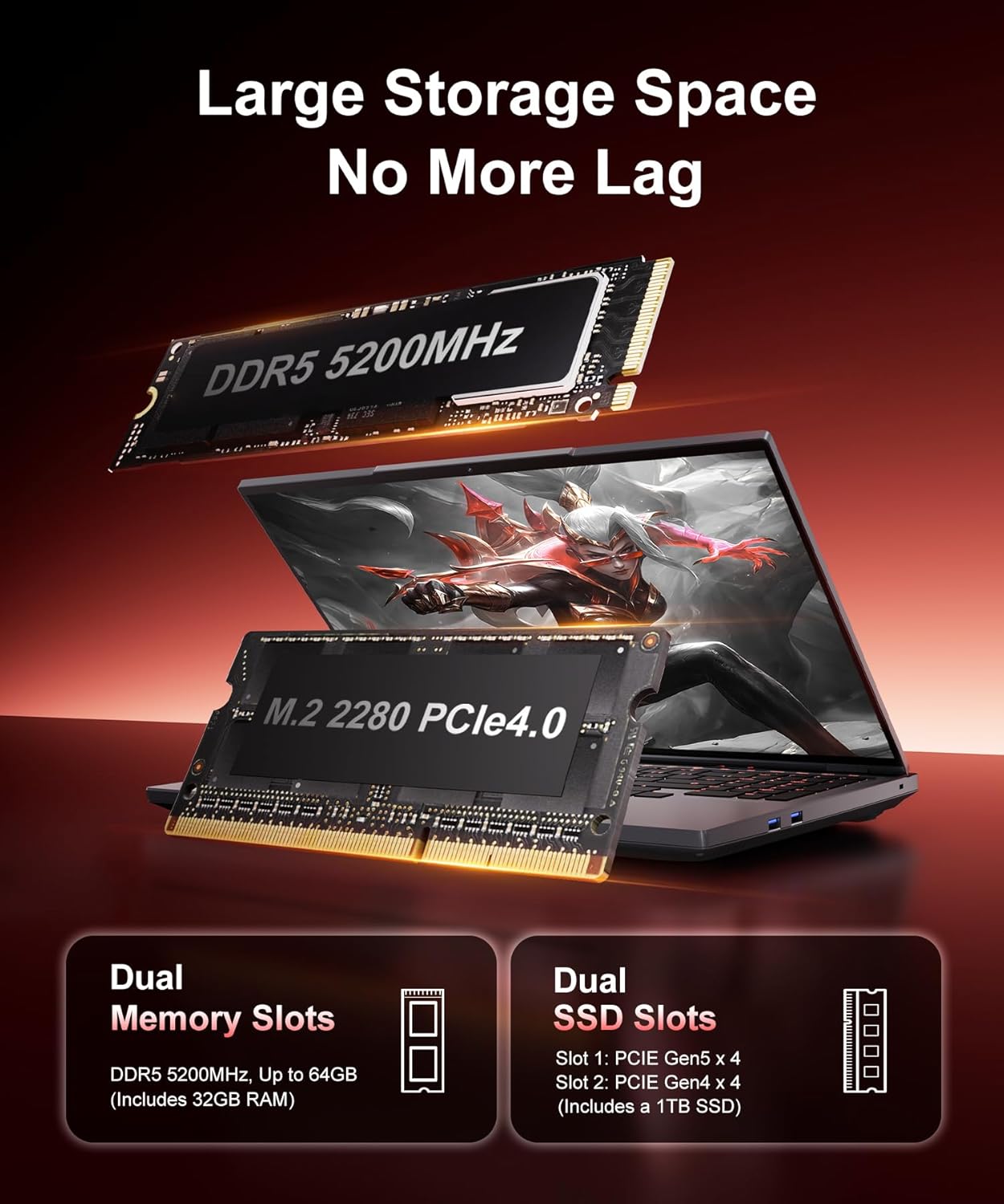 RTX 5070 Gaming Laptop, 16" WQXGA 300Hz 500nits Display, AMD Ryzen9 7845HX (12-Core, up to 5.2GHz, 64MB Cache), 32GB DDR5 RAM, 1TB Gen4 SSD(PCIe5.0 Support), Desktop-Class Notebook PC Computer