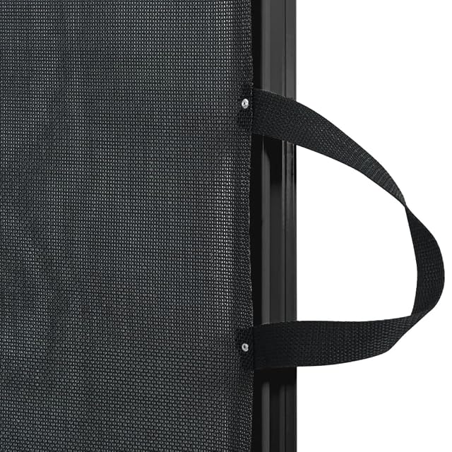 Foto 5 de 8 de vidaXL Puerta retráctil para Mascotas Negra 102,5x125 cm