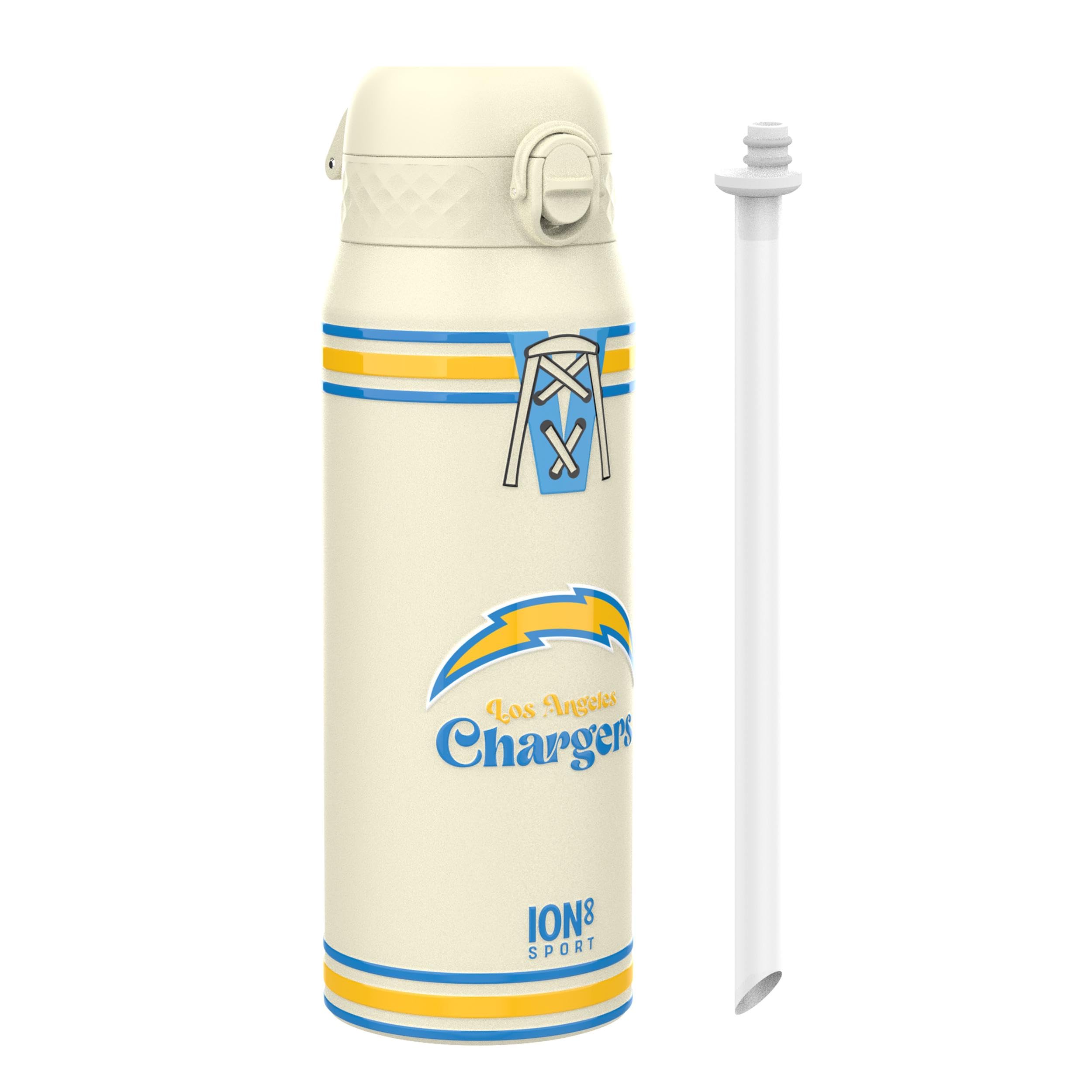 Ion8 Nfl X Insulated Steel Water Bottle, Nfl Chargers, 750Ml (24Oz)