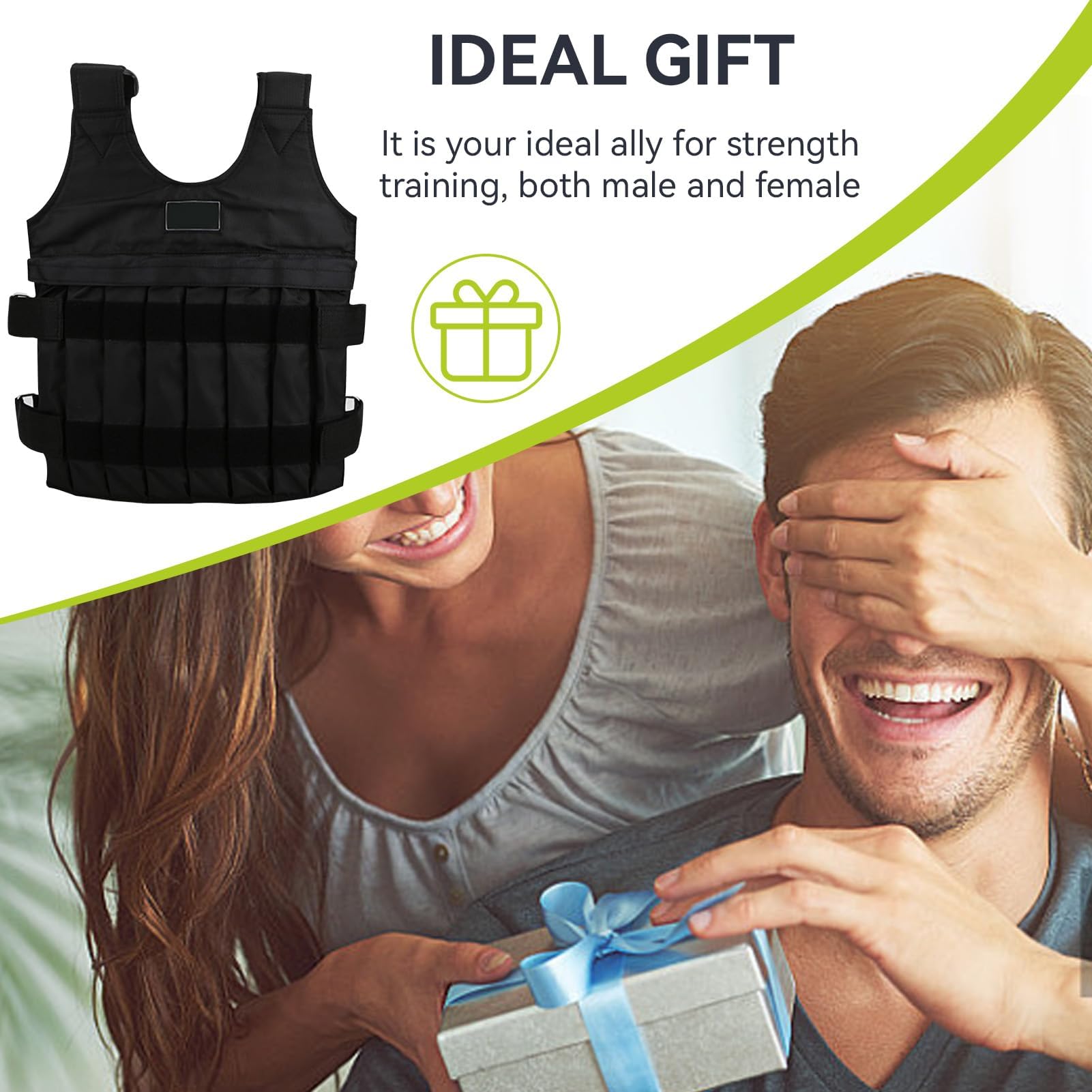 HERCHR Gilet Lesté Réglable Vide, Gilet de Musculation Charge Maximale 20 kg/44,09 LB Gilet Lesté Veste de Musculation d'exercice Gilet de Fitness Gilet D'entraînement Lesté pour Hommes Femmes