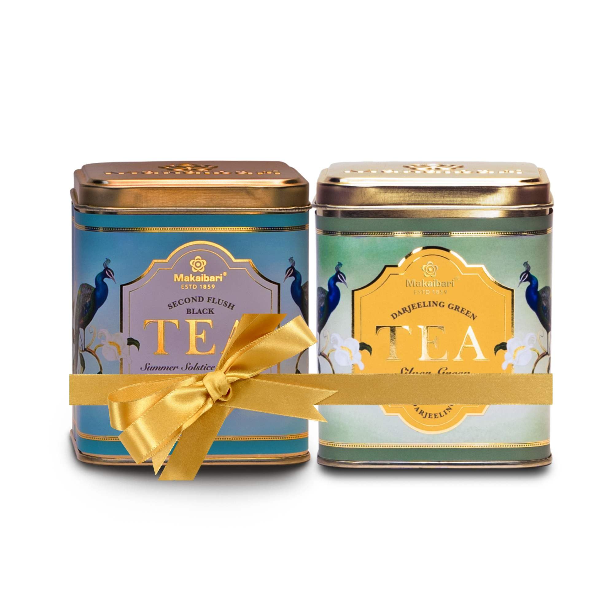 Makaibari Silver Green Darjeeling Green Tea & Summer Solstice Muscatel Darjeeling Black Tea Tin Caddy | 100 Gm X 2 | USDA Organic Certified Darjeeling Tea | Single Estate Loose Leaf Tea (B0CD1XQ721) Amazon Price History, Amazon Price Tracker