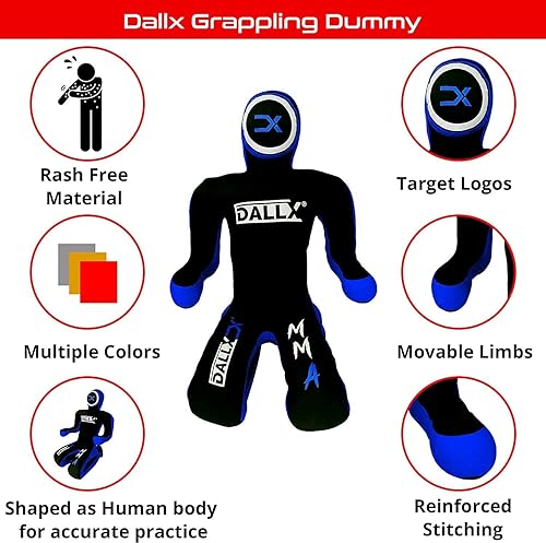 Miniatura 2 de DALLX MMA Grappling Maniquí para lucha libre Judo Karate BJJ JIU Jitsu Punching Dummies Artes Marciales Mixtas Entrenamiento Policial Autodefensa -