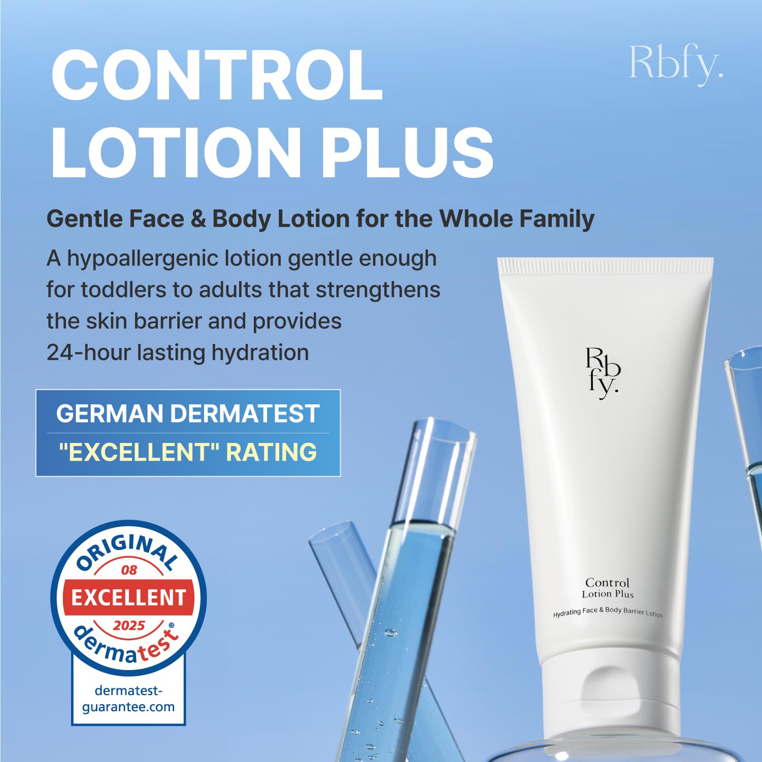 Rbfy Control Lotion Plus Face & Body Moisturizer with Ceramides