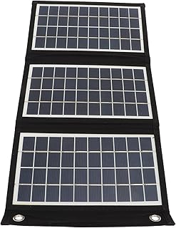 Solar Charger, 15W 5V High Efficiency Polycrystalline Silicon Foldable Solar Panel Dual USB Professional Outdoor for Smartphone